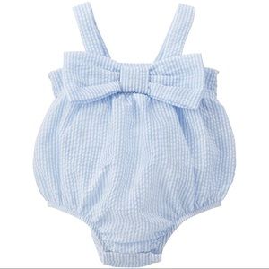 Mud Pie Seersucker Bow Swimsuit